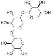 4-O-[4-O-(β-D-キシロピラノシル)-β-D-キシロピラノシル]-D-キシロース 化学構造式