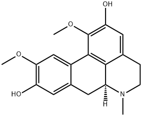 5,6,6aα,7-テトラヒドロ-1,10-ジメトキシ-6-メチル-4H-ジベンゾ[de,g]キノリン-2,9-ジオール 化学構造式