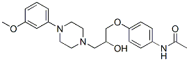 N-[4-[2-hydroxy-3-[4-(3-methoxyphenyl)piperazin-1-yl]propoxy]phenyl]ac etamide Structure