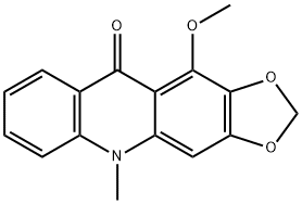 11-メトキシ-5-メチル-1,3-ジオキソロ[4,5-b]アクリジン-10(5H)-オン 化学構造式
