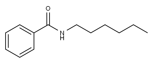 N-ヘキシルベンズアミド 化学構造式