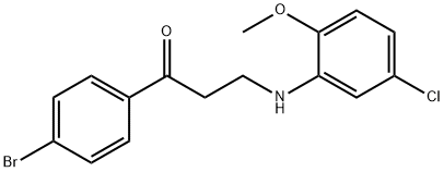 1-(4-BROMOPHENYL)-3-(5-CHLORO-2-METHOXYANILINO)-1-PROPANONE Structure