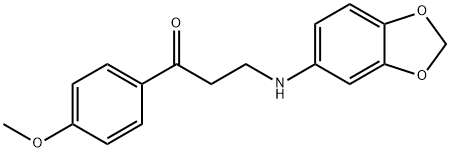 3-(1,3-BENZODIOXOL-5-YLAMINO)-1-(4-METHOXYPHENYL)-1-PROPANONE Structure