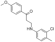 3-(3-CHLORO-4-METHYLANILINO)-1-(4-METHOXYPHENYL)-1-PROPANONE Structure