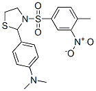 Thiazolidine, 2-[4-(dimethylamino)phenyl]-3-[(4-methyl-3-nitrophenyl)sulfonyl]- (9CI) Structure