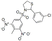 Thiazolidine, 2-(3-chlorophenyl)-3-[(4-methyl-3,5-dinitrophenyl)sulfonyl]- (9CI) Structure