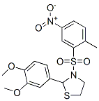 Thiazolidine, 2-(3,4-dimethoxyphenyl)-3-[(2-methyl-5-nitrophenyl)sulfonyl]- (9CI) Structure