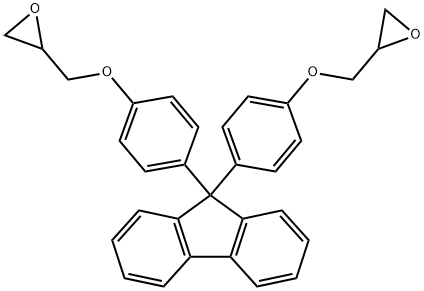 2,2'-[9H-Fluoren-9-ylidenebis(4,1-phenyleneoxymethylene)]bis-oxirane Struktur