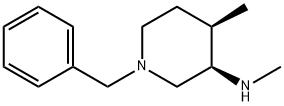 (3R,4R)-1-ベンジル-N,4-ジメチルピペリジン-3-アミン 化学構造式