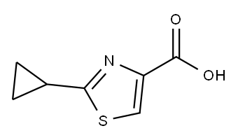 2-环丙基噻唑-4-羧酸 结构式