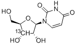 [3'-13C]ウリジン 化学構造式