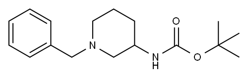 1-苄基-3-N-叔丁氧羰基氨基哌啶, 478828-62-5, 结构式