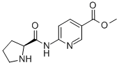 3-Pyridinecarboxylicacid,6-[[(2S)-2-pyrrolidinylcarbonyl]amino]-,methylester Structure