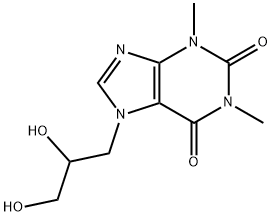 二羟丙茶碱 结构式