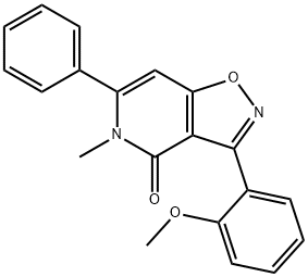 3-(2-Methoxyphenyl)-5-methyl-6-phenylisoxazolo-[4,5-c]pyridin-4(5H)-one Structure