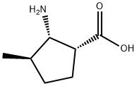 Cyclopentanecarboxylic acid, 2-amino-3-methyl-, (1R,2S,3R)- (9CI) Structure