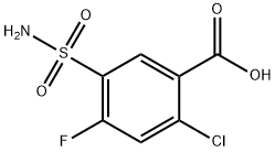 2-氯-4-氟-5-氨磺酰基苯甲酸 结构式