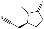 2-Pyrrolidineacetonitrile,1-methyl-5-oxo-,(2S)-(9CI) Structure