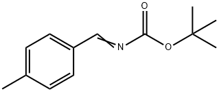 (E)-(4-甲基亚苄基)氨基甲酸叔丁酯, 479423-39-7, 结构式
