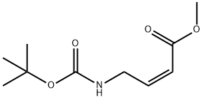 2-Butenoicacid,4-[[(1,1-dimethylethoxy)carbonyl]amino]-,methylester,(2Z)- Structure