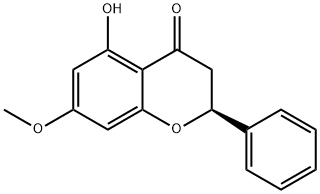 7-メトキシ-5-ヒドロキシフラバノン 化学構造式