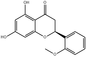 (S)-2,3-Dihydro-5,7-dihydroxy-2-(2-methoxyphenyl)-4H-1-benzopyran-4-one Struktur