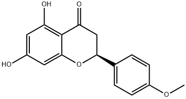 5,7-ジヒドロキシ-4'-メトキシフラバノン 化学構造式