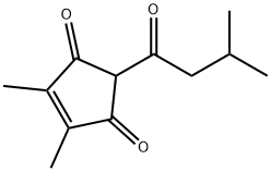4,5-Dimethyl-2-(3-methyl-1-oxobutyl)-4-cyclopentene-1,3-dione Struktur