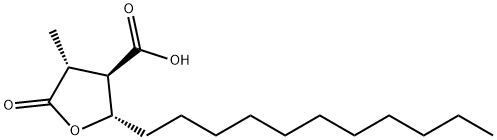 Tetrahydro-4-methyl-5-oxo-2-undecyl-3-furancarboxylic acid Struktur