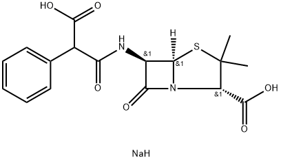 羧苄青霉素钠, 4800-94-6, 结构式