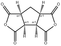 シクロペンタン-1α,2α,3α,4α-テトラカルボン酸1,2:3,4-二無水物 化学構造式