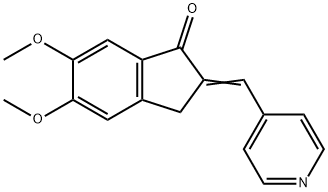 5,6-二甲氧基-2-(4-吡啶基)亚甲基-1-茚酮 结构式