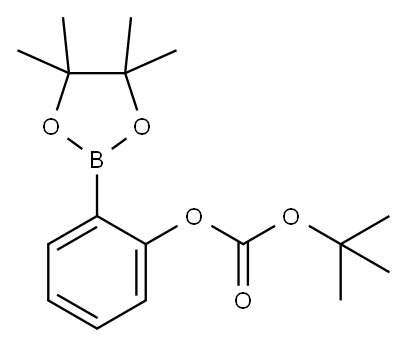 2-TERT-BUTOXYCARBONYLOXYPHENYLBORONIC ACID, PINACOL ESTER Structure