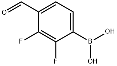 2,3-二氟-4-甲酰基苯基硼酸 结构式