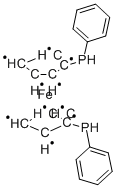 1,1'-双(苯基膦基)二茂铁 结构式