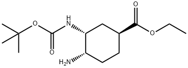 (1S,3R,4S)-4-Amino-3-(Boc-amino)-cyclohexane-carboxylic acid ethyl ester Structure