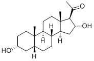 5-BETA-PREGNAN-3-ALPHA, 16-ALPHA-DIOL-20-ONE Struktur