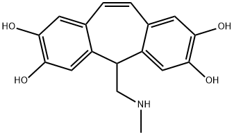 5-[(Methylamino)methyl]-5H-dibenzo[a,d]cycloheptene-2,3,7,8-tetrol Struktur