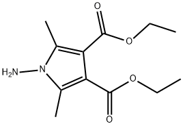 1-Amino-2,5-dimethyl-1H-pyrrole-3,4-dicarboxylic acid diethyl ester Struktur