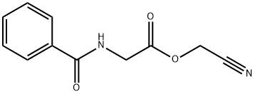 2-(苯基甲酰胺基)乙酸氰甲基酯 结构式