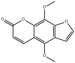 4,9-ジメトキシ-7H-フロ[3,2-g][1]ベンゾピラン-7-オン 化学構造式