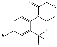 3-Morpholinone, 4-[4-amino-2-(trifluoromethyl)phenyl]- Structure