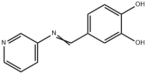 1,2-Benzenediol, 4-[(3-pyridinylimino)methyl]- (9CI) Structure