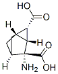 Tricyclo[2.2.1.02,6]heptane-1,3-dicarboxylic acid, 3-amino-, (1R,2R,3R,4S,6S)- Structure