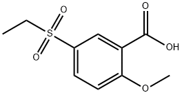 2-甲氧基-5-乙砜基苯甲酸, 4840-63-5, 结构式
