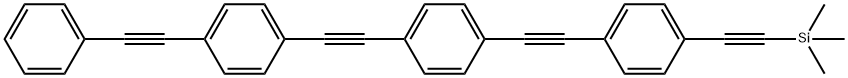 4-(4-(4-苯乙炔基)苯乙炔基)苯乙炔基)苯乙炔基三甲基硅烷, 484067-45-0, 结构式