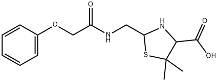フェノキシメチルペニル酸 化学構造式