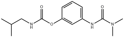 N-(2-Methylpropyl)carbamic acid 3-[[(dimethylamino)carbonyl]amino]phenyl ester Structure