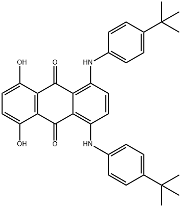 1,4-bis[[4-(1,1-dimethylethyl)phenyl]amino]-5,8-dihydroxyanthraquinone  Struktur