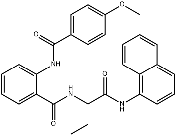 Benzamide, 2-[(4-methoxybenzoyl)amino]-N-[1-[(1-naphthalenylamino)carbonyl]propyl]- (9CI) Structure